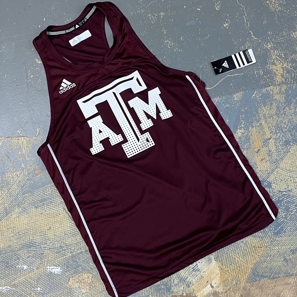 Adidas Texas A&M Aggies Tank Top Running Training Large Maroon Competitition